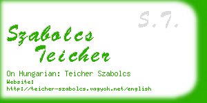 szabolcs teicher business card